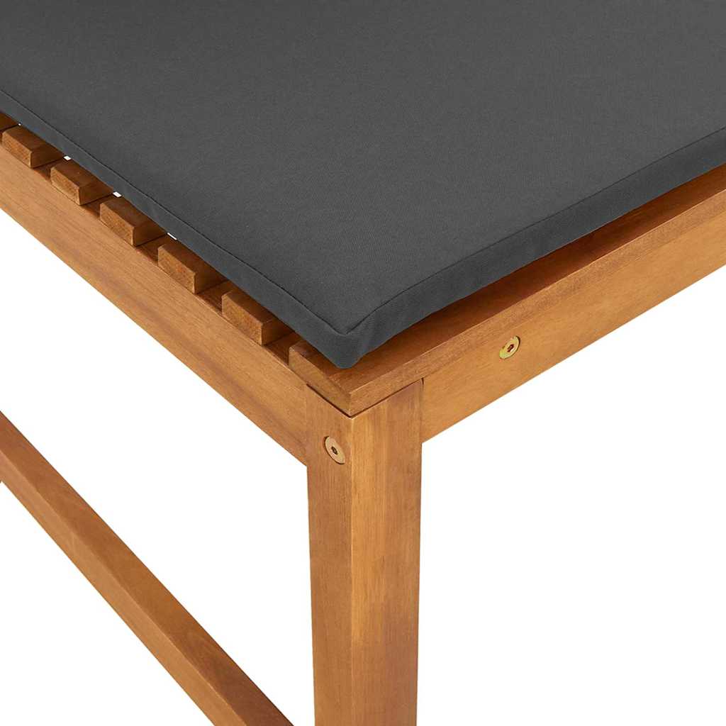 5-teiliges Gartenbank Set mit Kissen - aus solidem Akazienholz gemacht